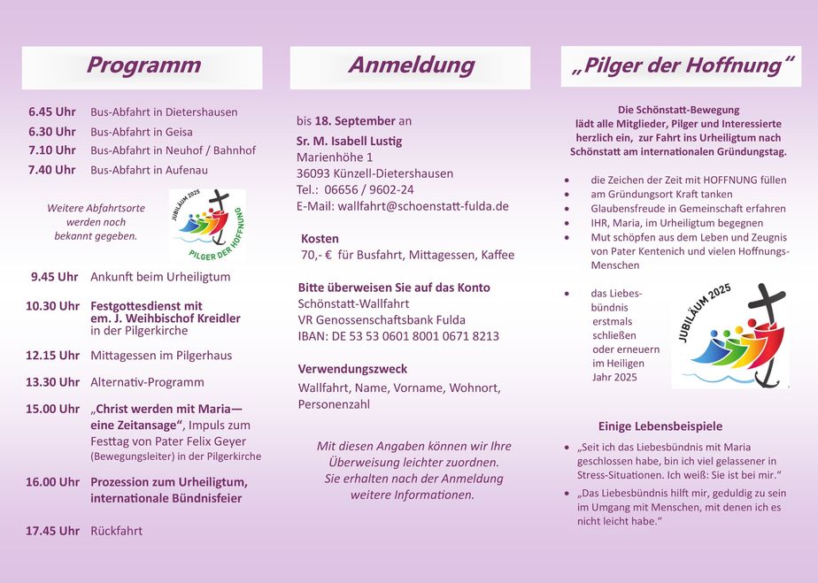 Wallfahrt nach Schönstatt B